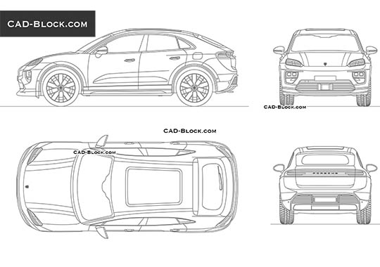 Porsche Macan Electric - download vector illustration