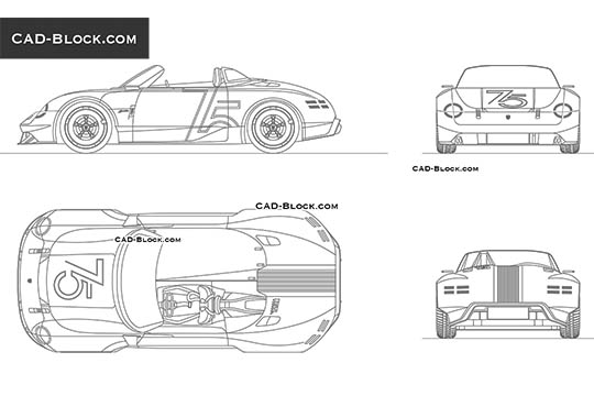 Porsche Vision 357 Speedster - download vector illustration