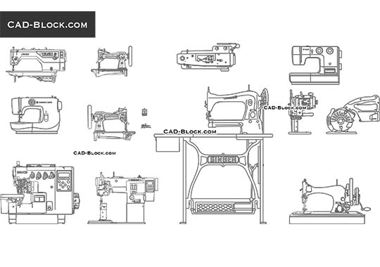 Sewing Machine & Overlocker - download vector illustration