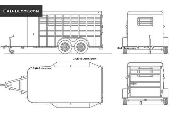 Trailer Car Generic Horse - download vector illustration