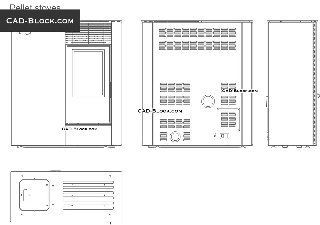Pellet Stove CAD Blocks