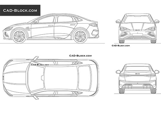BYD Seal EV - download vector illustration