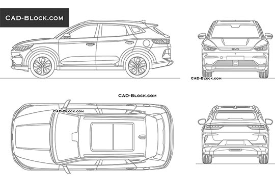 BYD Song Plus EV - download vector illustration