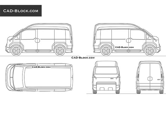Kia PV5 High Roof Van - download vector illustration