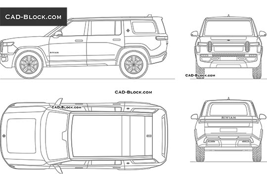 Rivian R1S - download vector illustration