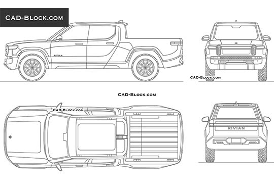 Rivian R1T - download vector illustration