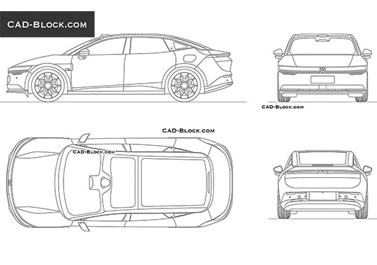 Zeekr 007 - download vector illustration