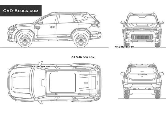Dacia Bigster Extreme 4x4 - download vector illustration