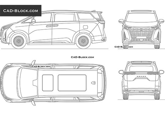 BYD Denza D9 - download vector illustration
