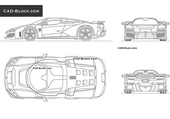 Ferrari F80 - download vector illustration