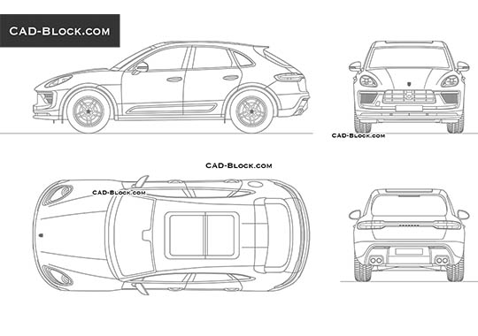 Porsche Macan S (2021) - download vector illustration
