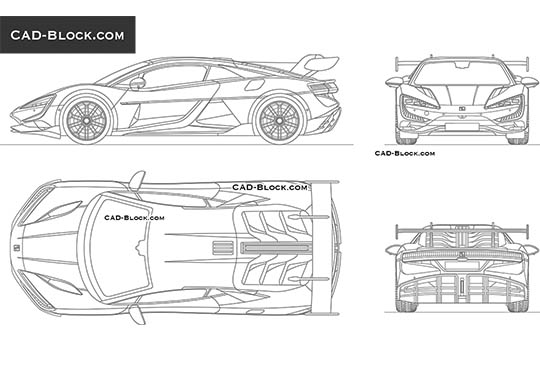 BYD Yangwang U9 - download vector illustration