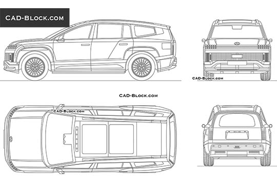 Hyundai IONIQ 9 - download vector illustration