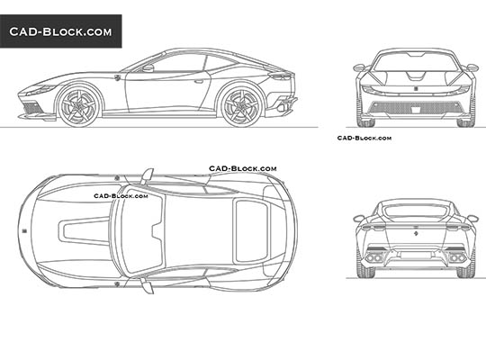 Ferrari Amalfi (2026) - download vector illustration