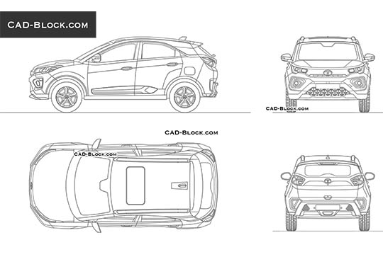 Tata Nexon EV - download vector illustration
