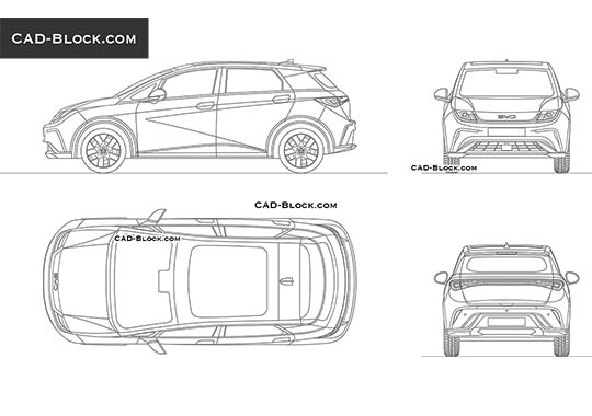 BYD Dolphin - download vector illustration