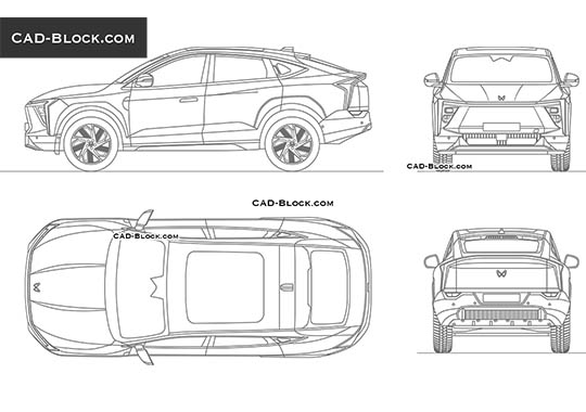 Mahindra XEV 9e - download vector illustration