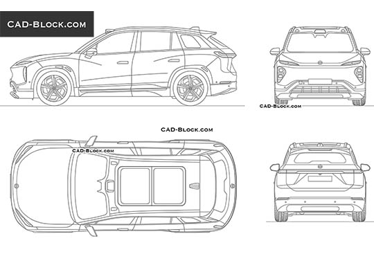 NIO ES7 - download vector illustration