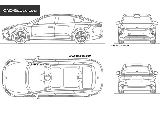 NIO ET7 - download vector illustration
