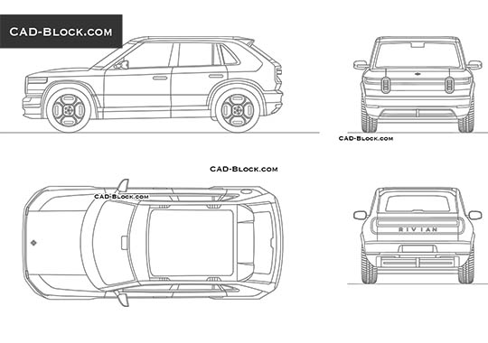 Rivian R3 - download vector illustration