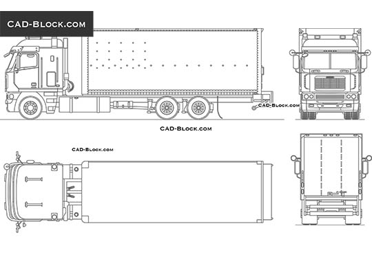 Freightliner Argosy Box Truck (2003) - download vector illustration