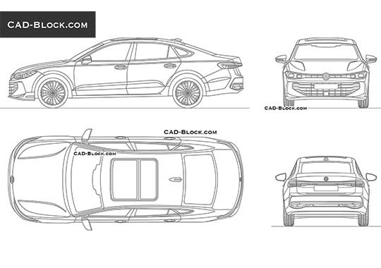 Volkswagen Passat Pro (2025) - download vector illustration