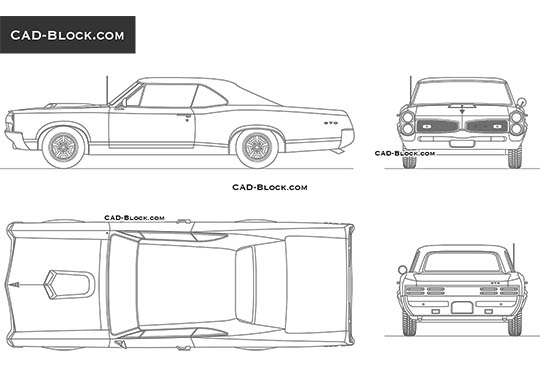 Pontiac GTO (1967) - download vector illustration