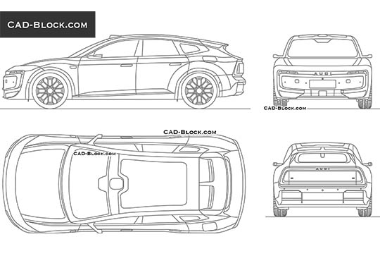 Audi E5 Sportback - download vector illustration