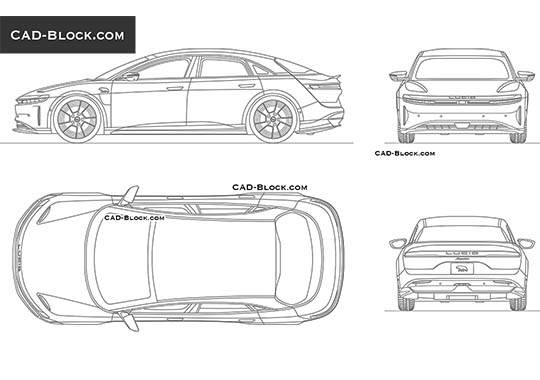 Lucid Air Sapphire - download vector illustration