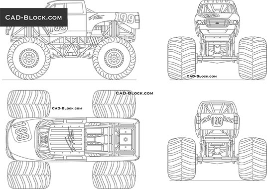 Monster Truck Pastrana - download vector illustration
