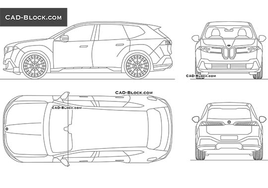 BMW iX3 (2026) - download vector illustration