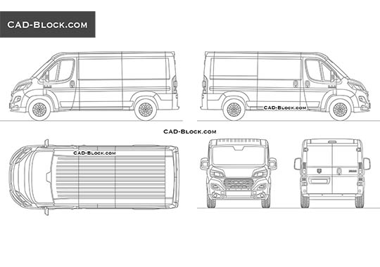 RAM ProMaster L2H1 (2023) - download vector illustration