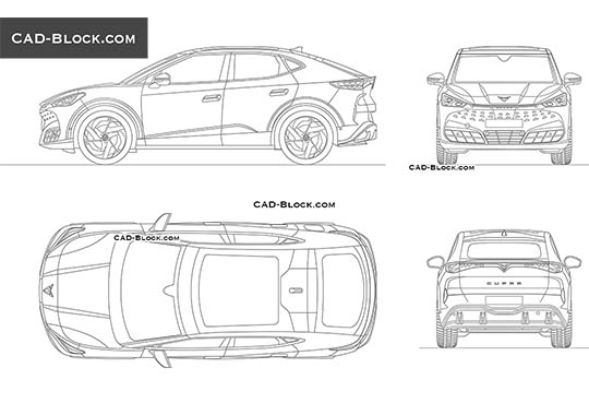 Cupra Tavascan (2024) - download vector illustration