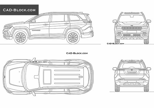 Jeep Commander Overland - download vector illustration