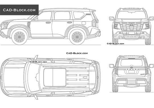 Nissan Armada PRO-4X - download vector illustration