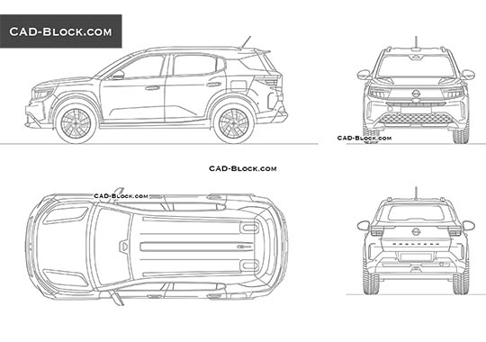 Opel Frontera Electric - download vector illustration