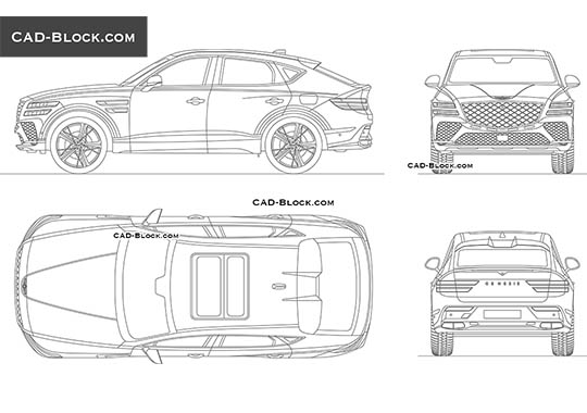 Genesis GV80 Coupe - vector image Genesis GV80 Coupe - download vector illustration